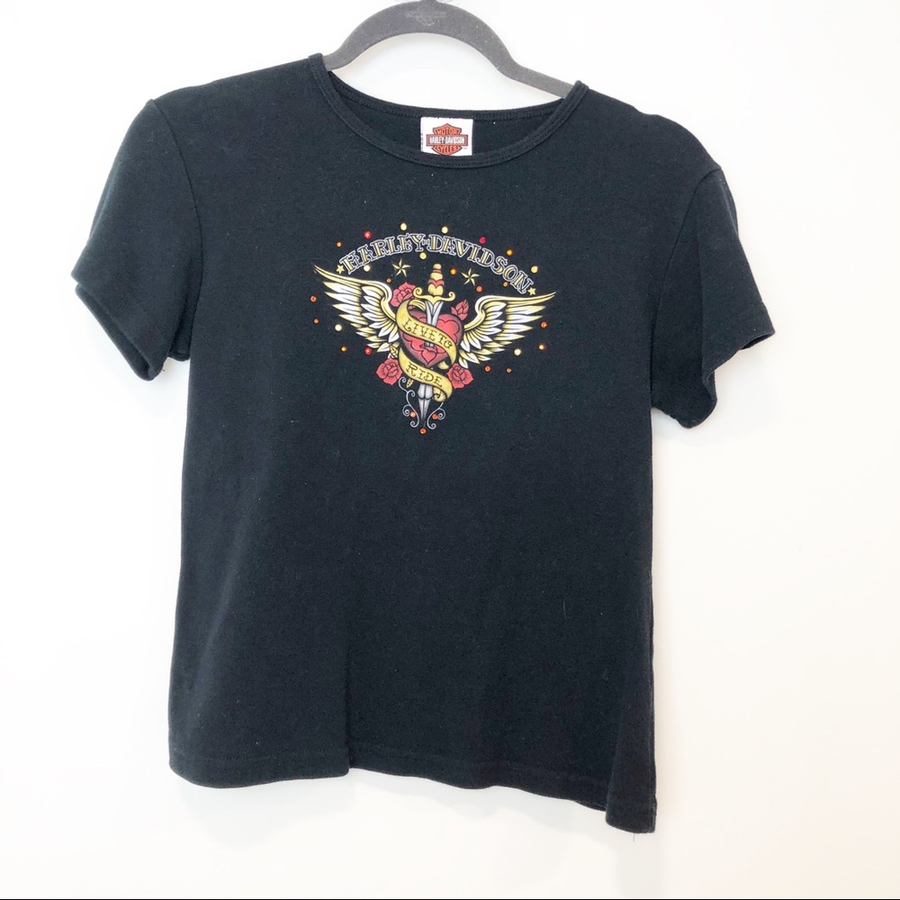 HARLEY DAVIDSON • live to ride graphic tee LARGE